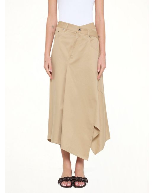 Loewe Natural Cotton Utility Asymmetric Skirt
