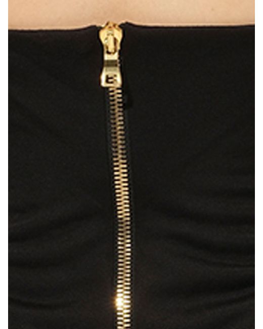 Balmain Black V Neck Jersey Dress