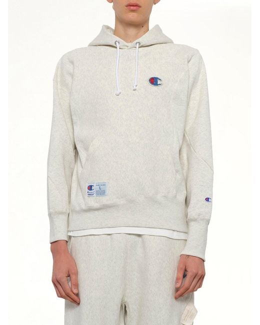 Undercover White X Champion Hoodie for men