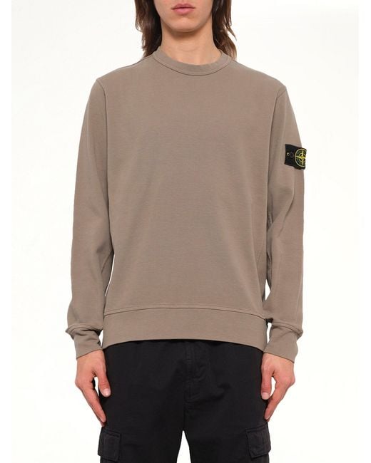 Stone Island Gray 6100017 Organic Cotton Sweatshirt for men