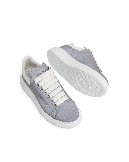 Alexander McQueen Blue Larry Reflective Sneakers, /, 100% Calf Leather