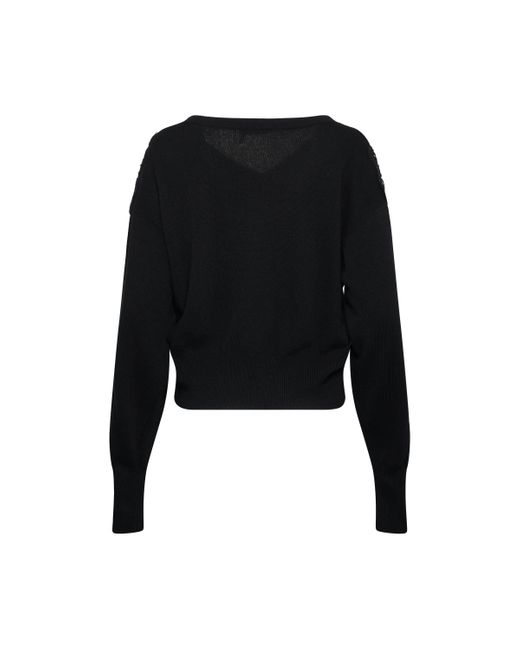 Chloé Black 'Pullover Sweater, , 100% Cotton, Size: Small