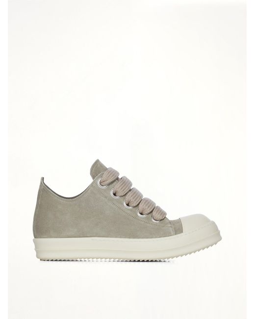Rick Owens White Jumbolace Low Sneakes for men