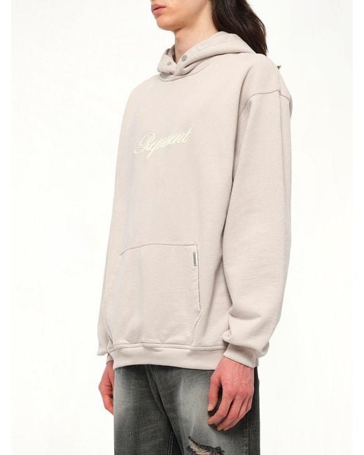 Represent Natural Script Logo Hoodie for men