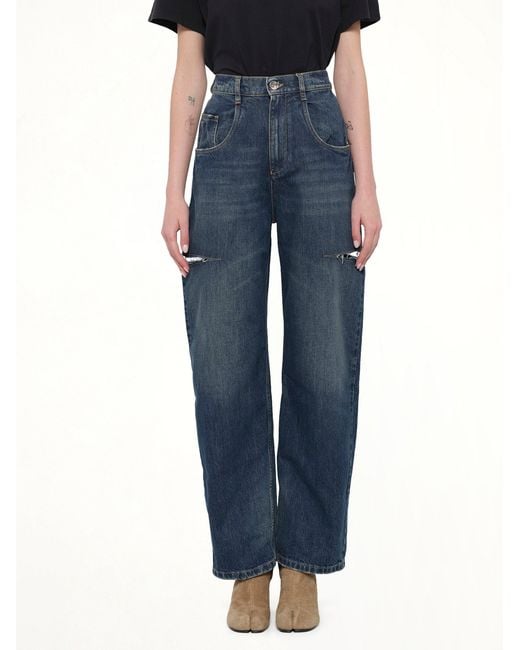 Maison Margiela Blue Slash Denim Jeans