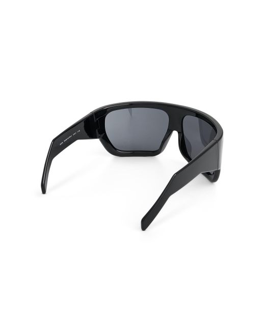 Rick Owens Gray Shiny Davis Sunglasses, , 100% Nylon