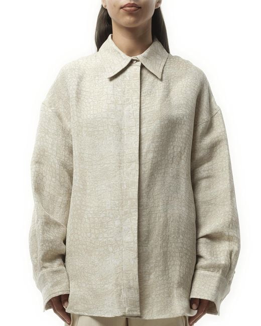 Jacquemus Natural La Chemise Pasadena, Long Sleeves, 100% Cotton