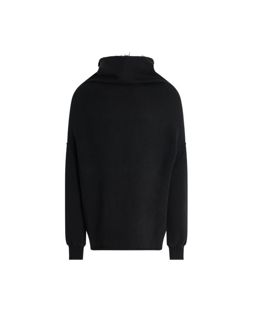 Rick Owens Black Shroud Sweatshirt, Long Sleeves, , 100% Cotton for men