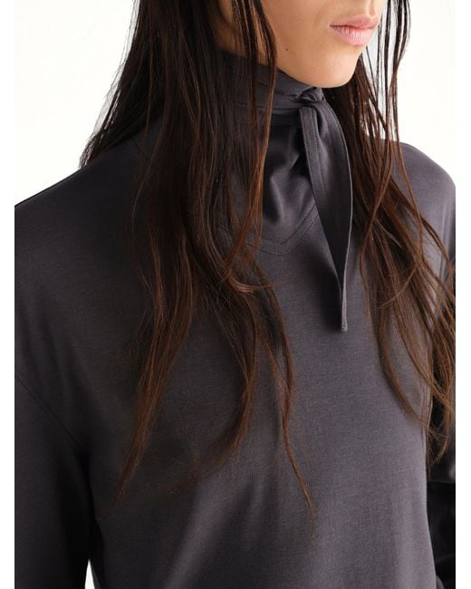 Lemaire Gray Long Sleeve Foulard Top