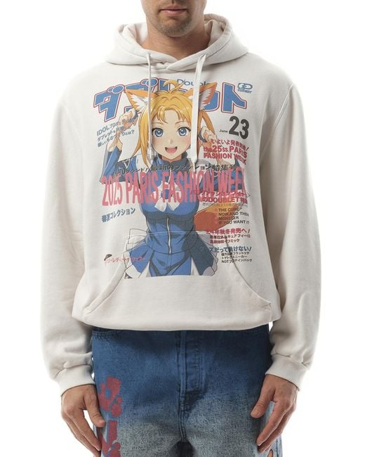 トップス doublet ANIME PRINT HOODIE M Doublet Anime-print Hoodie | Neutrals | FARFETCH