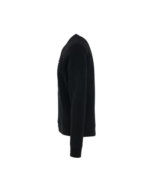 Loewe Black Anagram Sweatshirt, Long Sleeves, , 100% Cotton, Size: Large for men