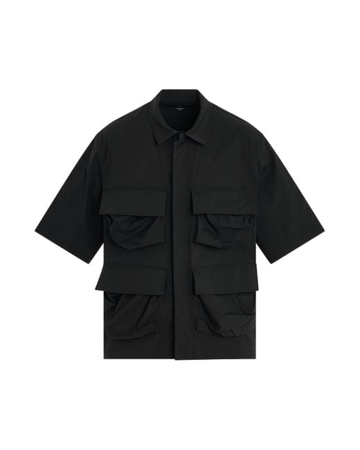 Y-3 Black 'Short Sleeve 4 Pocket Shirt, , 100% Cotton, Size: Small for men