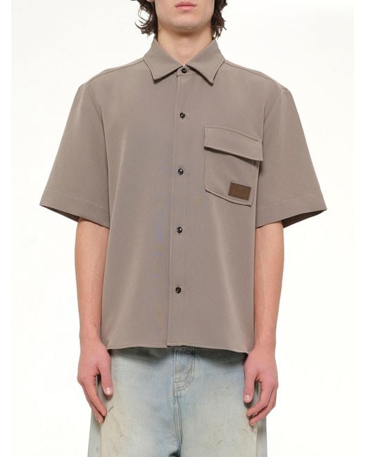 Amiri Gray Patch Cady Pocket Shirt for men