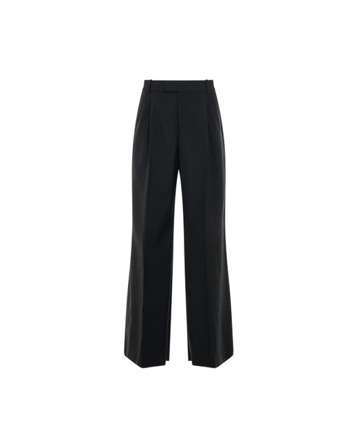 Alexander McQueen Black Oversized Tailored Baggy Pants, , 100% Cotton for men