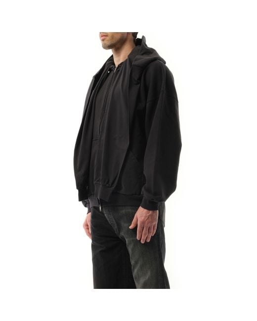 Balenciaga Black Incognito Hoodie, Long Sleeves, , 100% Cotton for men