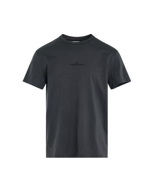 Maison Margiela Black Upside Down Logo T-Shirt, Short Sleeves, , 100% Cotton for men