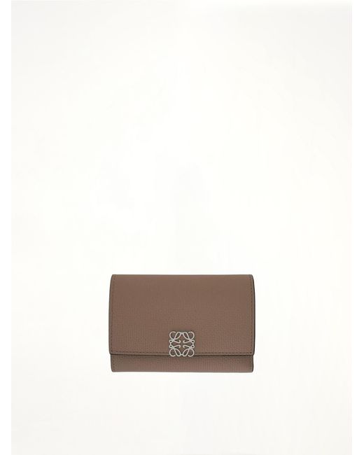 Loewe Brown Anagram Small Vertical Wallet