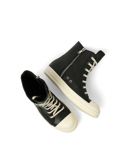 Rick Owens Black Sneaks Sneakers, 100% Calf Leather for men