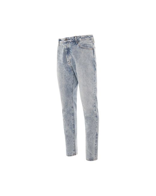 MONOGRAM DENIM PANTS in blue - Palm Angels® Official