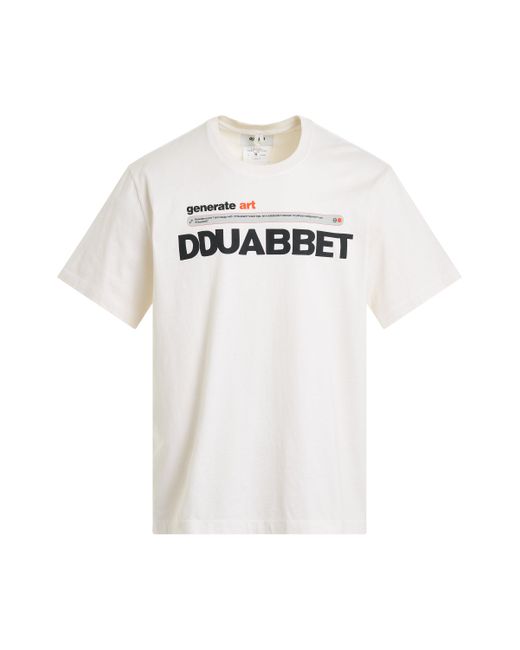 Doublet White 'Ai-Generated "" Logo T-Shirt, Short Sleeves, , 100% Cotton, Size: Small for men