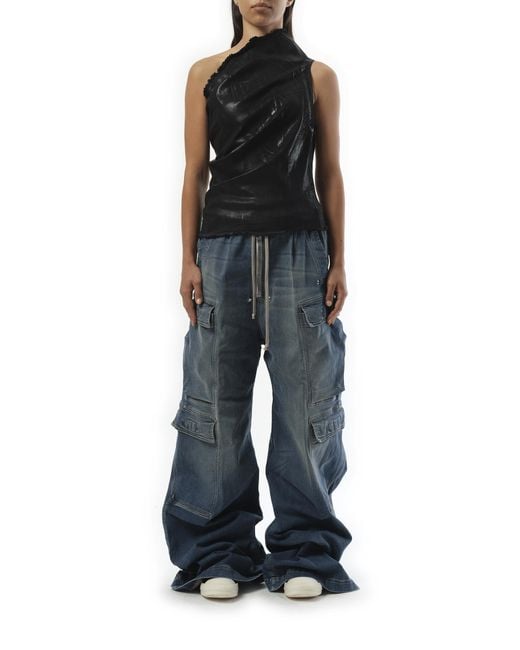 Rick Owens Black Athena Top, 100% Cotton, Size: Small