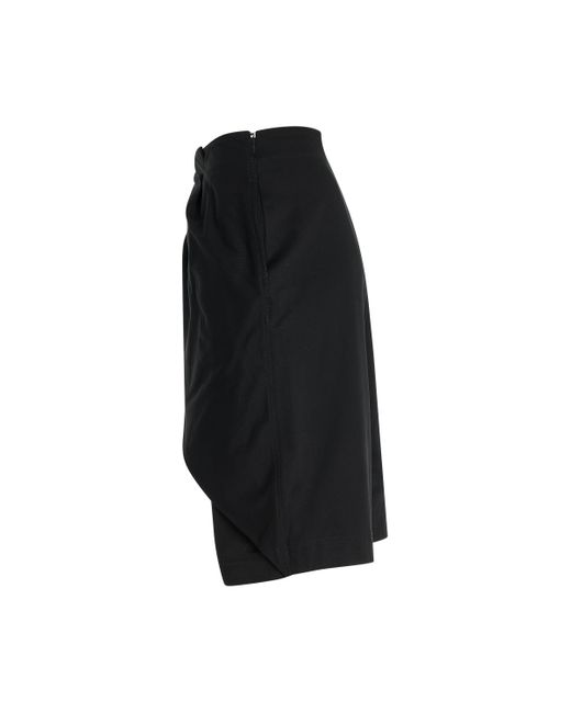 Loewe Black Pleated Shorts, , 100% Cotton