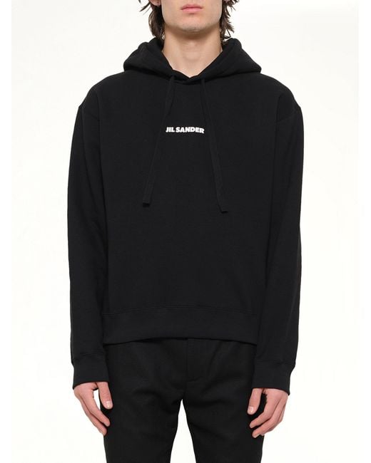 Jil Sander Black Logo Hoodie 148 for men