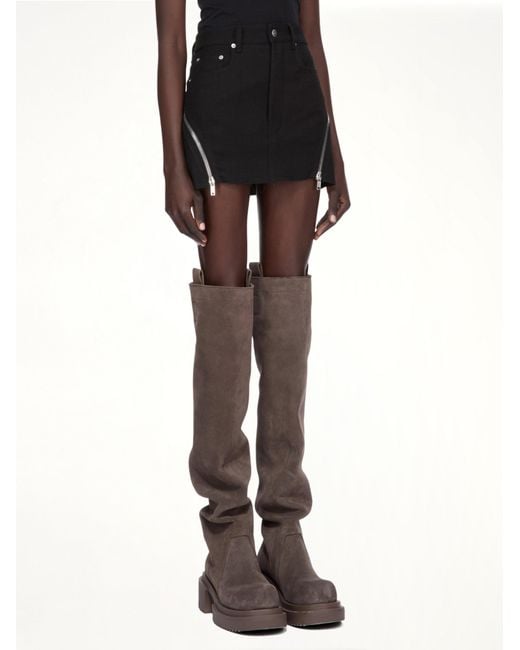 Rick Owens Black Bolan Banana Mini, 100% Wool