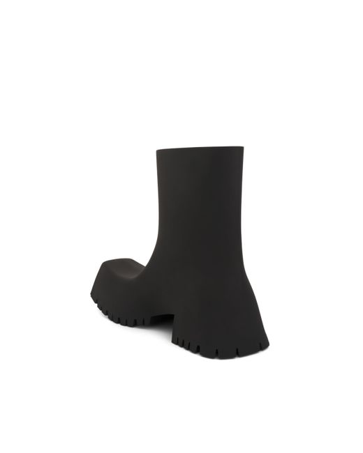 Balenciaga Black Trooper Rubber Low Boots, , 100% Thermoplastic Polyurethane