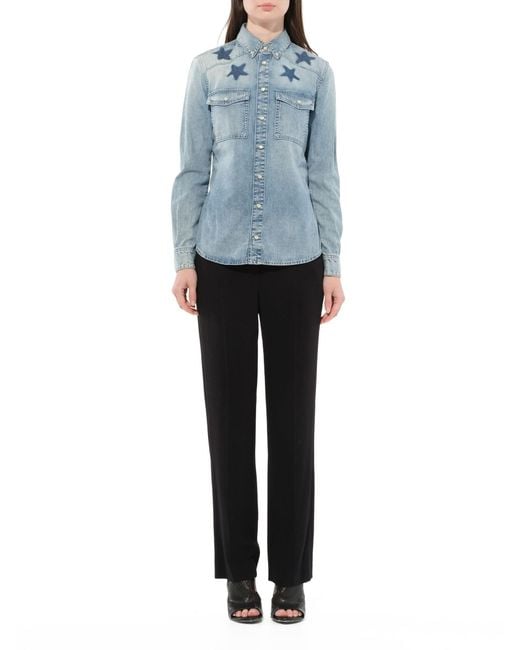 Givenchy Blue Long Sleeve Denim Shirt