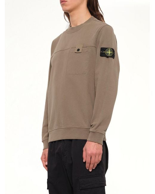 Stone Island Brown 6100038 Brushed Cotton Sweatshirt for men