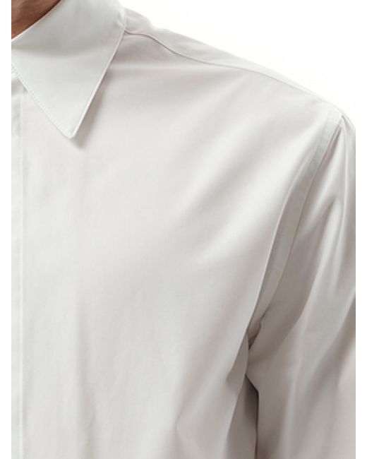 Jil Sander Gray Regular Shirt 130, Long Sleeves, 100% Cotton for men