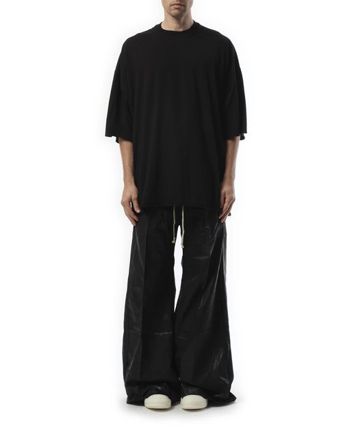 Rick Owens Black Tommy T-Shirt, Short Sleeves, 100% Cotton for men