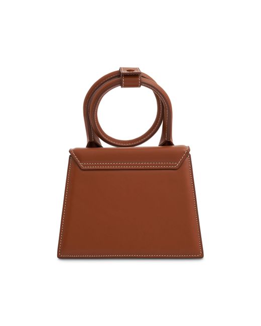 Jacquemus Brown Le Chiquito Noeud Leather Bag, Light, 100% Cow Skin
