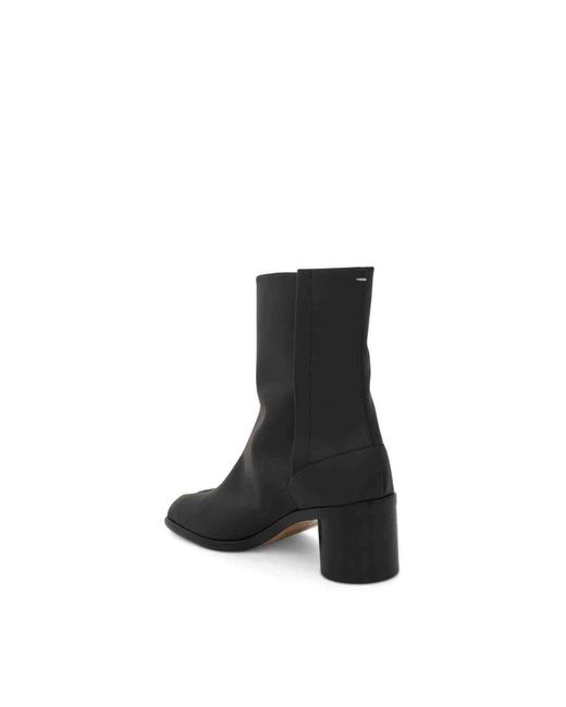 Maison Margiela Black Tabi Ankle Boot 65Mm, 100% Leather for men