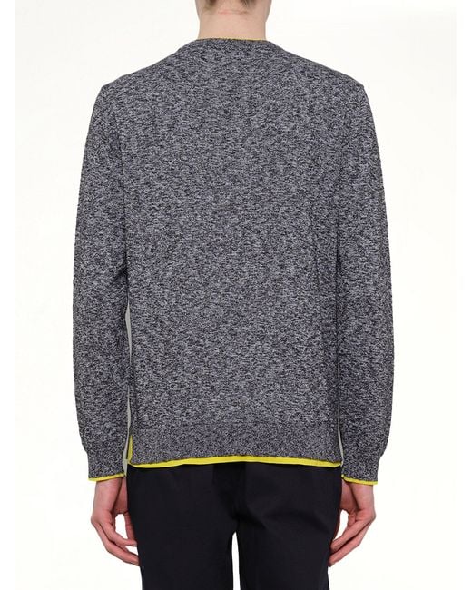 KENZO Gray Tiger Knit Sweatshirt for men
