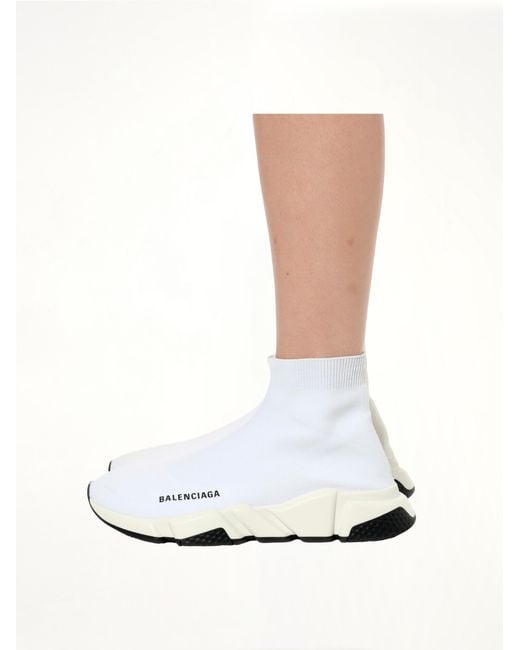 Balenciaga White Logo Speed Sneaker