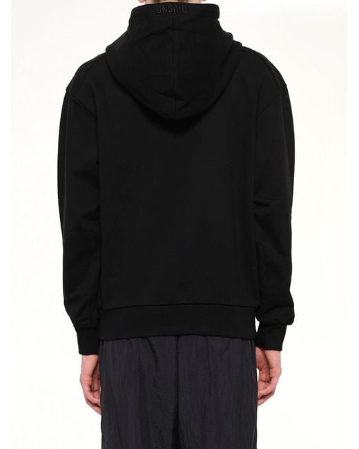 Juun.J Black Hoodie for men