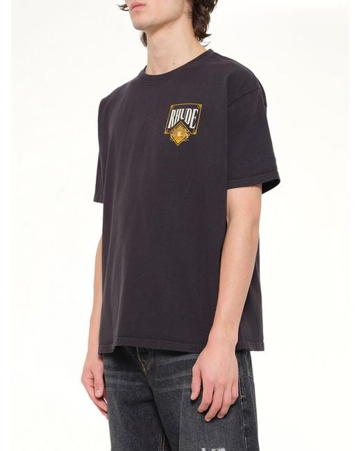 Rhude Black Playing Card T-Shirt for men