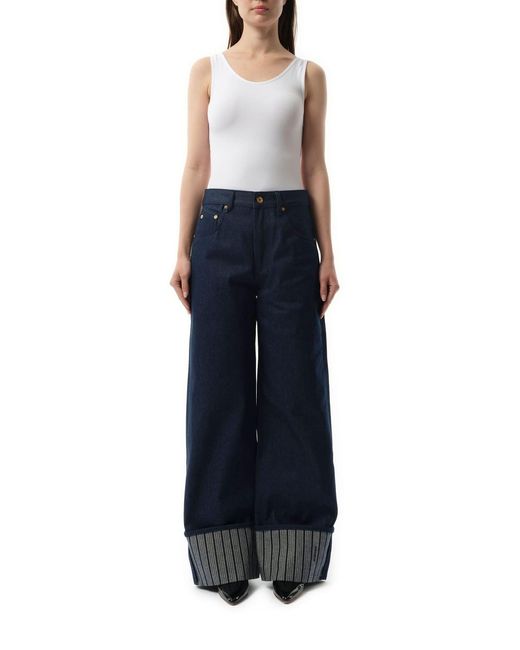Jacquemus Blue Le De-Nimes Large, 100% Cotton