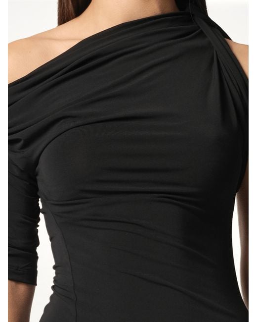 Jacquemus Black La Mini Robe Drapeado