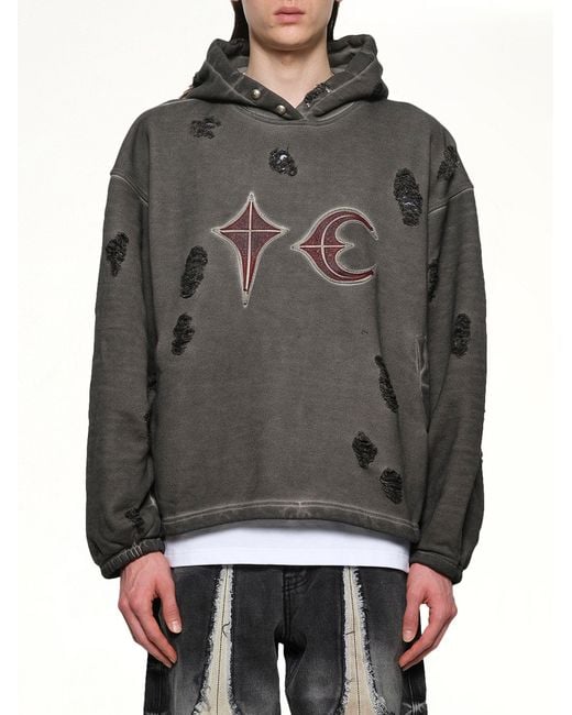 THUG CLUB Gray Rock Hoodie for men
