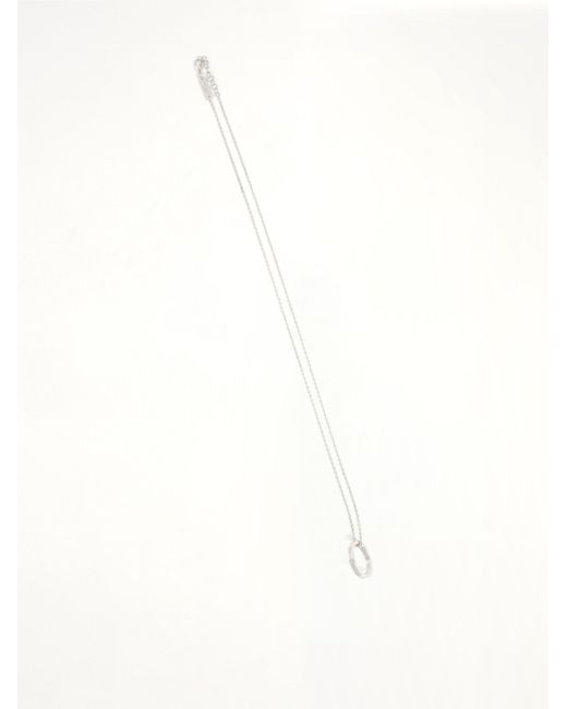 Maison Margiela White Logo Reference Necklace With Ring 3Mm for men