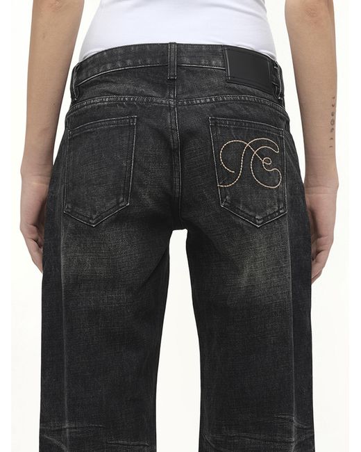 Fax Copy Express Black Dirty Wash Straight Jeans