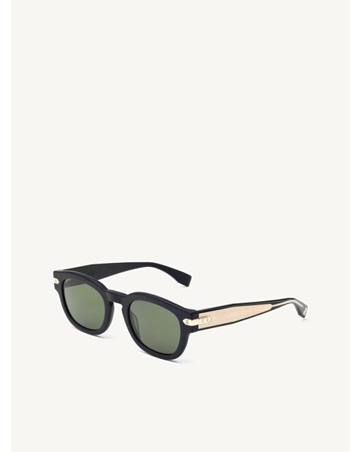 Hublot Green Matte Rounded Key Sunglasses With Lens for men