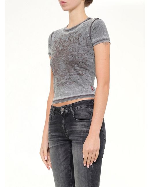 DIESEL Gray T-Uncuties-Long-Aa3 T-Shirt