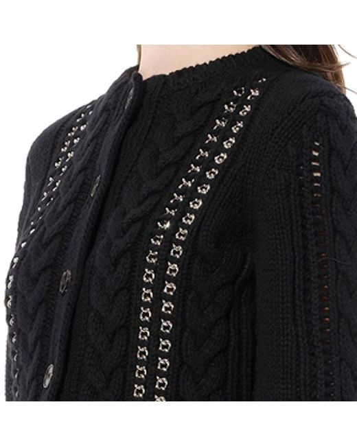 Alexander McQueen Black Peplum Cardigan, Long Sleeves, Size: Medium
