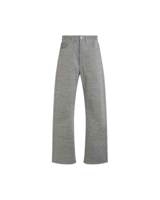 Maison Margiela Gray Broken Twill 5 Pocket Pants, , 100% Cotton for men