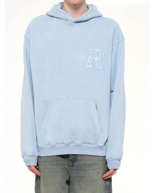 Represent Blue Western Initial Hoodie for men