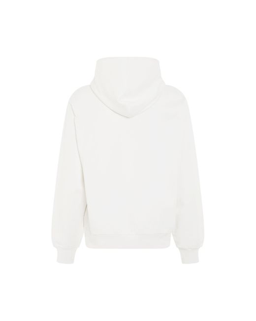 Marni White Logo Hoodie, Long Sleeves, Natural, 100% Cotton for men